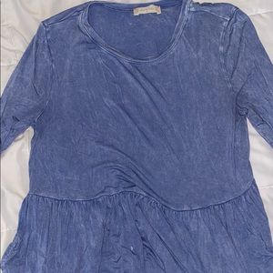 altar’d state long sleeve blue peplum long sleeve
